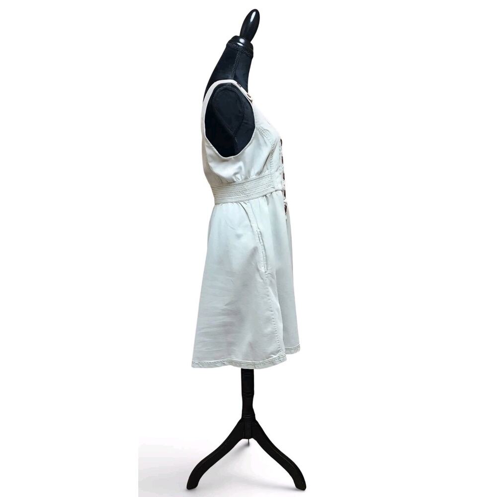 Radcliffe London New Women's Sleeveless Light Blue Denim Button-Up Dress Size 10 - Picture 6 of 8